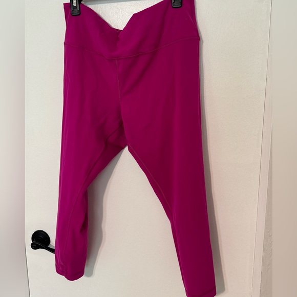 Lululemon Wunder Train High-Rise Crop 23” Ripened Raspberry Sz 18 - Picture 4 of 13